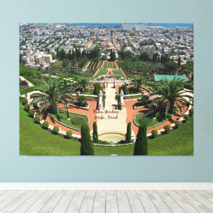 Bahai Gardens in Haifa, Israel Canvas Print