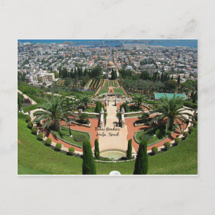 Bahai Gardens in Haifa, Israel Postcard