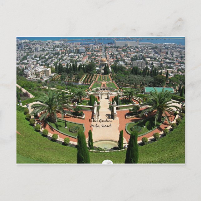 Bahai Gardens in Haifa, Israel Postcard (Front)