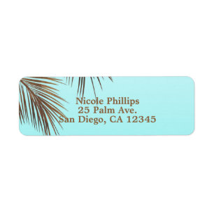 Bahama Breeze Copper Palm Blue Aqua Sea Wedding
