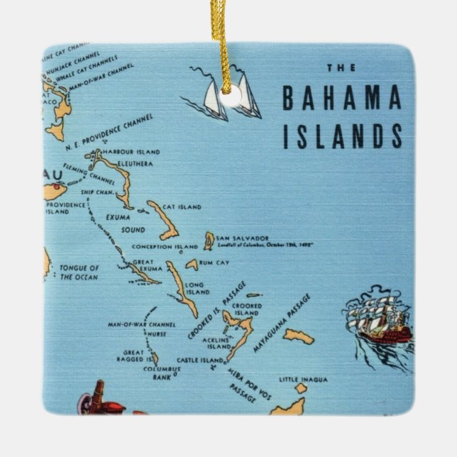 Bahama Islands Ceramic Ornament (Front)
