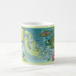 Bahama Islands Mug<br><div class="desc">Great vintage postcard map of the Bahama Islands.</div>