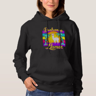 Bahama Llama 80s Retro Beach Summer Hoodie