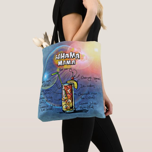 Bahama Mama Cocktail (#8 of 12 Drink Recipe Sets) Tote Bag (Close Up)
