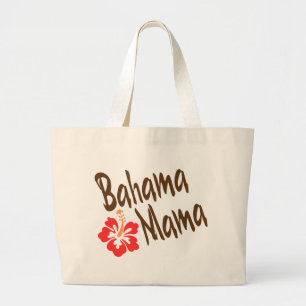 Bahama Mama design with Hibisucus flower Large Tote Bag
