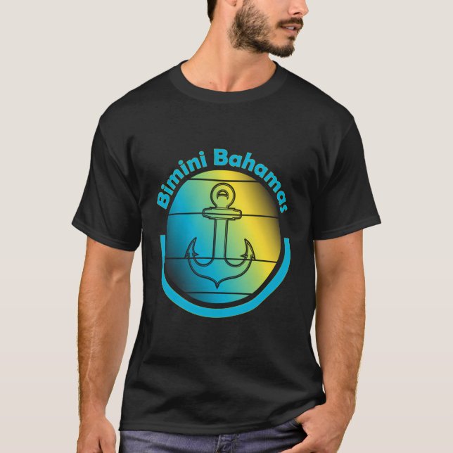 Bahama Vibes - Sailing Yacht Anchor Island Of Bimi T-Shirt (Front)