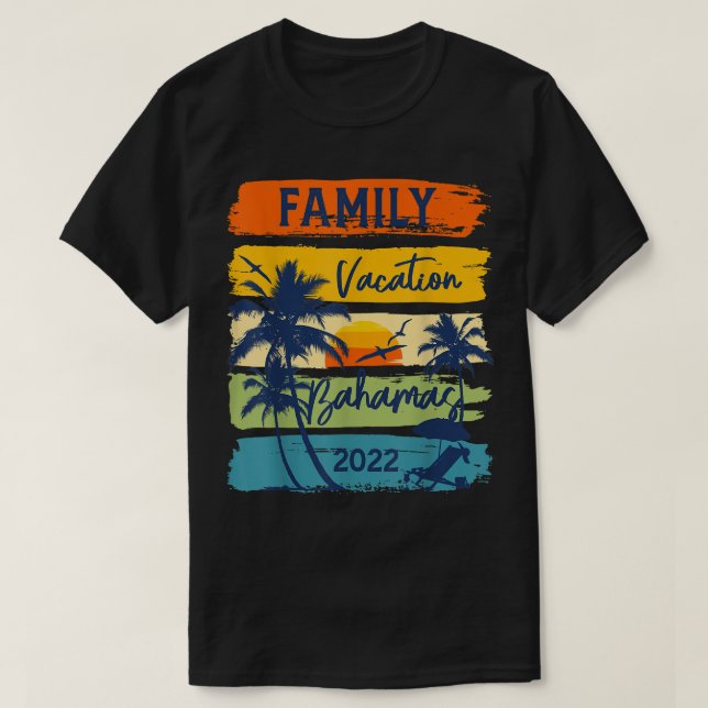 Bahamas 2022 Caribe  Family Vacation Matching Grou T-Shirt (Design Front)