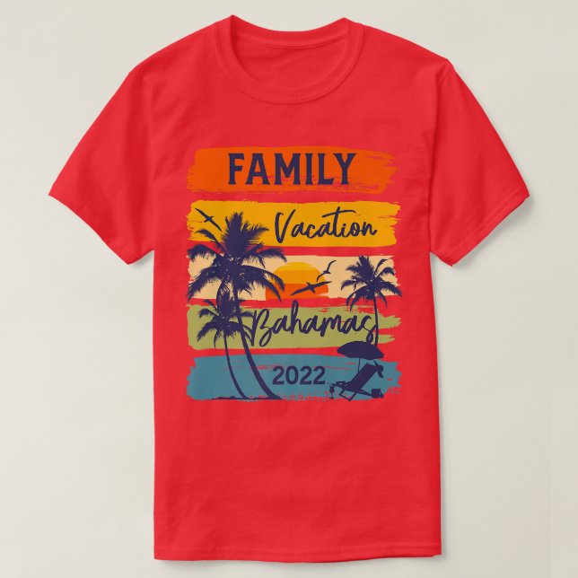 Bahamas 2022 CaribeFamily Vacation Matching Group  T-Shirt (Design Front)