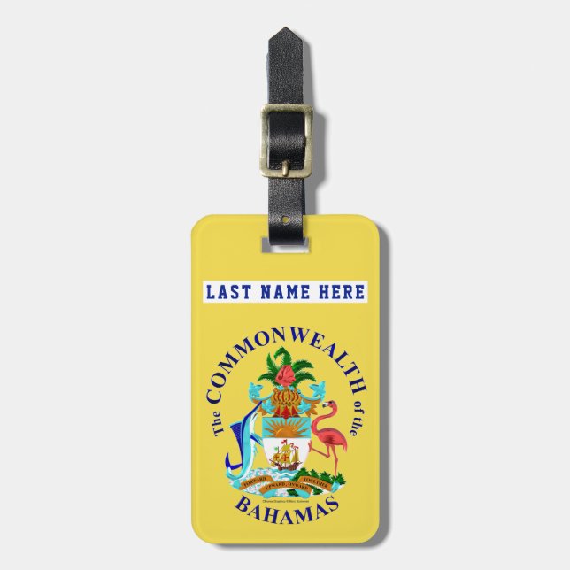 Bahamas 2 Luggage Tag (add your address back) (Front Vertical)
