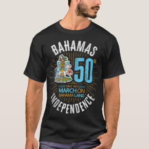 Bahamas 50th Independence Bahamian Flag Nassau Bah T-Shirt