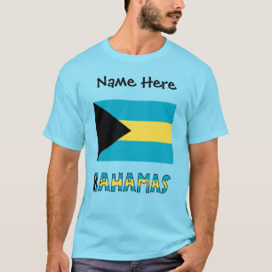 Bahamas and Bahamian Flag Personalised Men's  T-Shirt