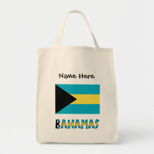 Bahamas and Bahamian Flag with Your Name Tote Bag