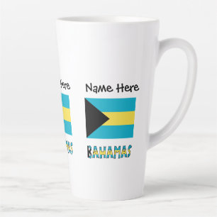 Bahamas Bahaman Flag Personalised Latte Mug