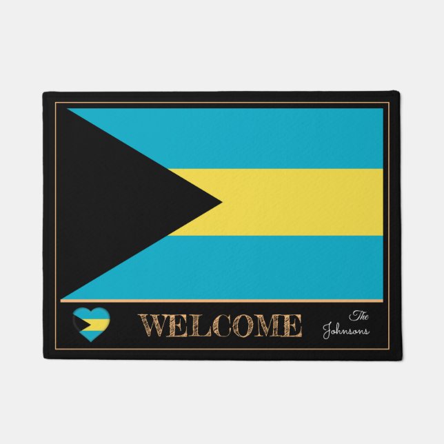 Bahamas & Bahamas Flag house mats /sports Welcome (Front)
