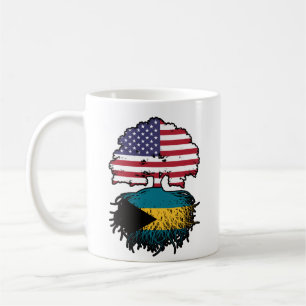 Bahamas Bahamian American USA Tree Roots Flag Coffee Mug
