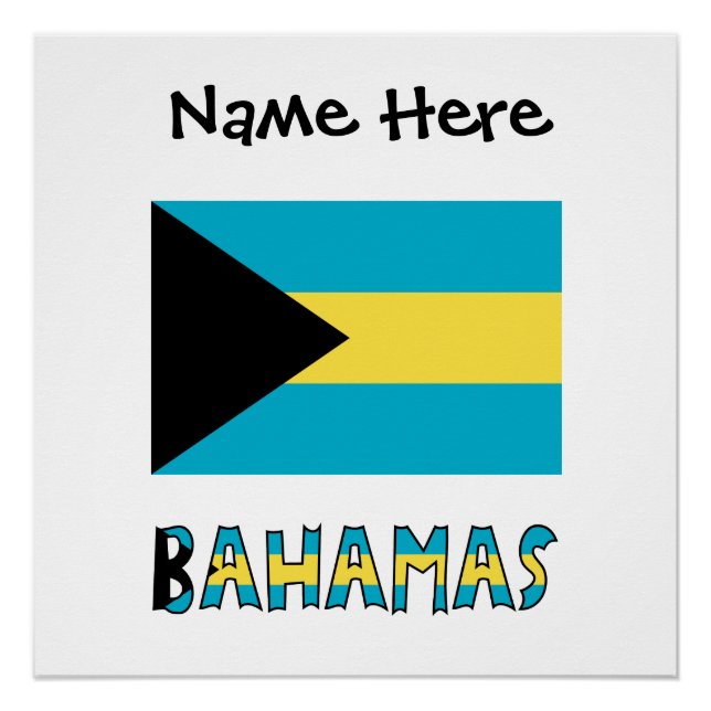 Bahamas Bahamian Flag  Poster (Front)