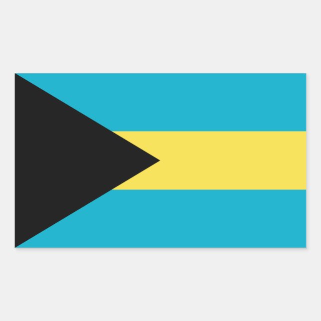 Bahamas/Bahamian Flag Rectangular Sticker (Front)
