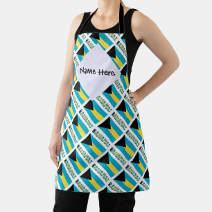 Bahamas Bahamian Flag Tiled Apron