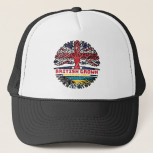 Bahamas Bahamian Uk United Kingdom British Tree Trucker Hat