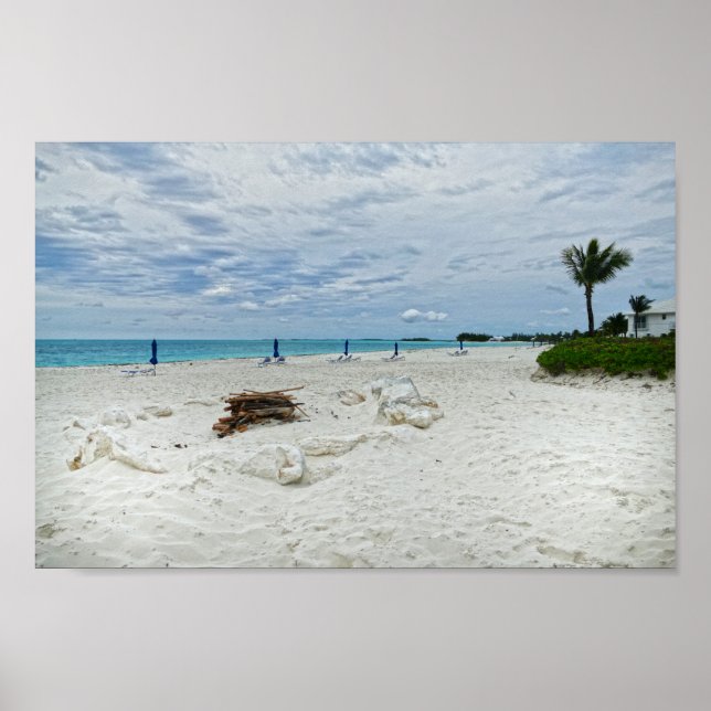 Bahamas Beach Fire Pit Poster (Front)