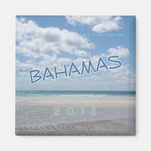 Bahamas Beach Souvenir Fridge Magnet Change Year