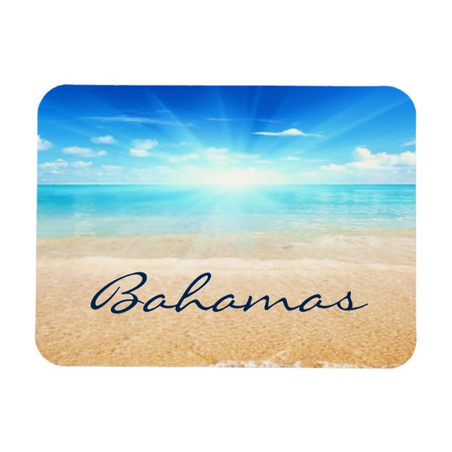 Bahamas beach sunrise magnet (Horizontal)