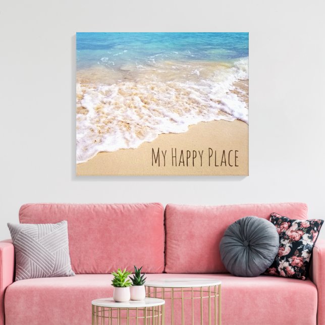 Bahamas Beach surf Canvas Print (Insitu(LivingRoom))