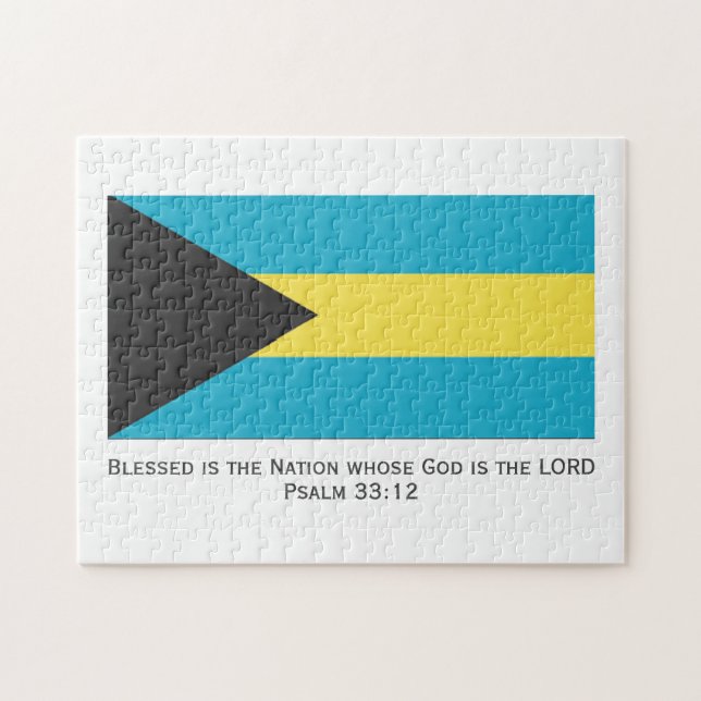 BAHAMAS | Blessed Nation | BAHAMIAN FLAG Jigsaw Puzzle (Horizontal)