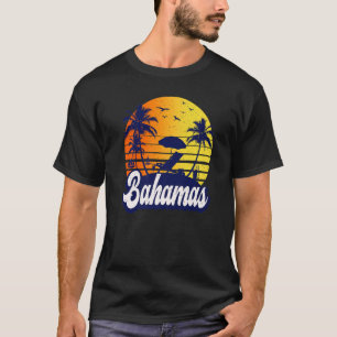 Bahamas Caribe Sunset Beach Retro Premium T-Shirt