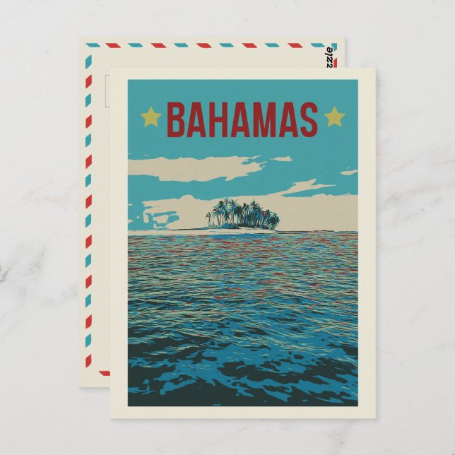 Bahamas Carribean, typical landscape Postcard (Front/Back)