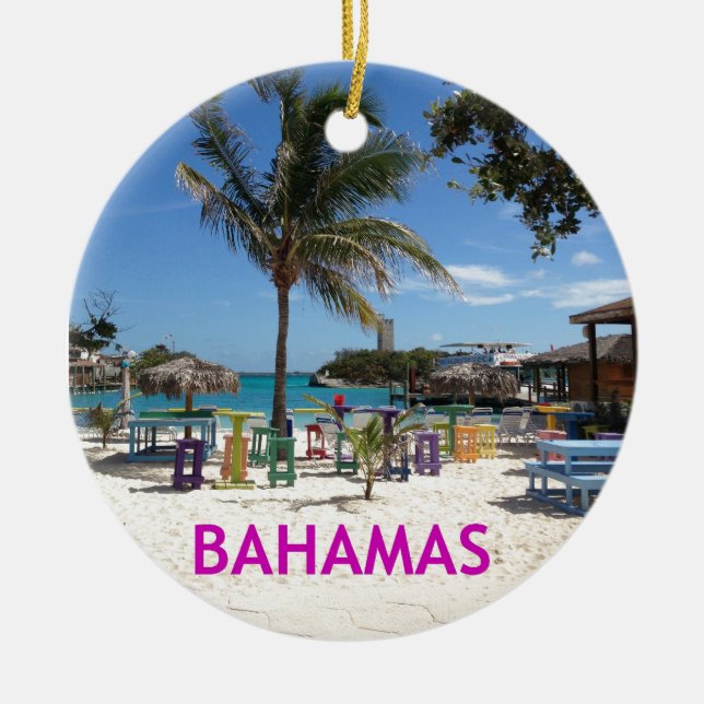 Bahamas Ceramic Tree Decoration (Front)