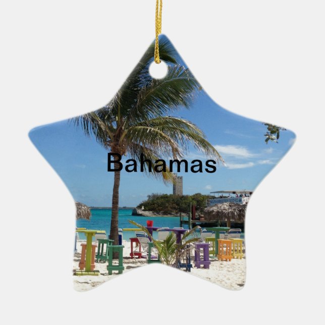 Bahamas Ceramic Tree Decoration (Front)