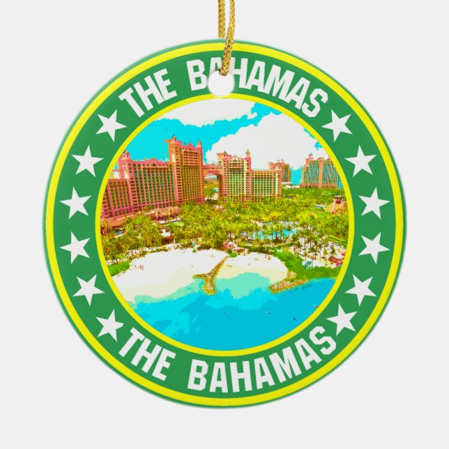 Bahamas                           ceramic tree decoration (Front)