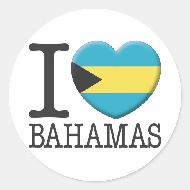 Bahamas Classic Round Sticker (Front)