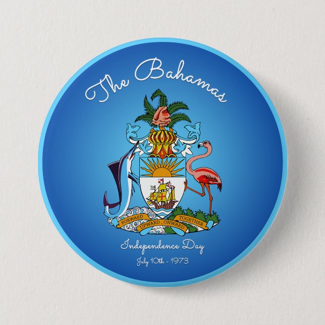 Bahamas Coat of Arms 7.5 Cm Round Badge (Front)