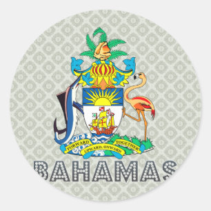 Bahamas Coat of Arms Classic Round Sticker