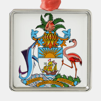 Bahamas Coat of Arms Metal Tree Decoration