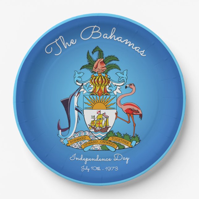Bahamas Coat of Arms Paper Plate (Front)