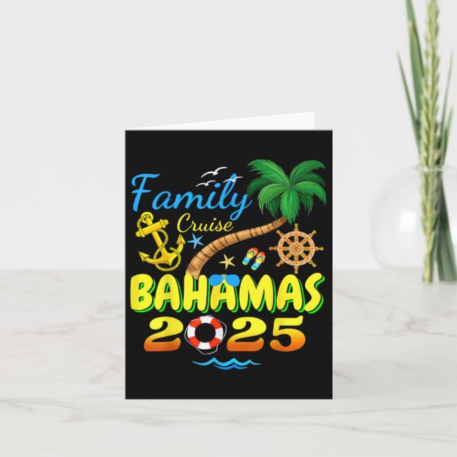 Bahamas Cruise 2025 Family Friends Group Vacation  Card (Front)