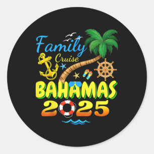 Bahamas Cruise 2025 Family Friends Group Vacation  Classic Round Sticker
