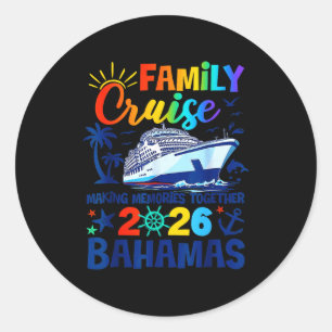 Bahamas Cruise 2026 Family Friends Classic Round Sticker
