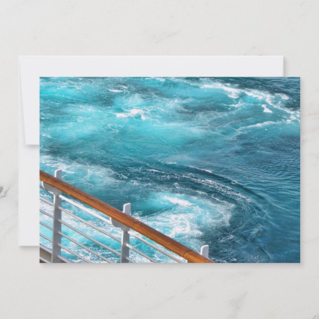Bahamas Cruise - Turquoise Wake Invitation (Front)
