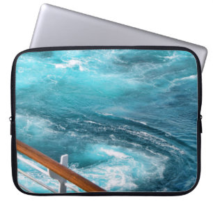 Bahamas Cruise - Turquoise Wake Laptop Sleeve