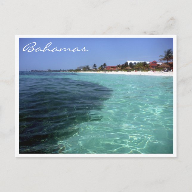 bahamas crystal waters postcard (Front)