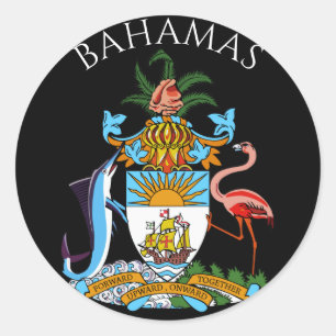 bahamas emblem classic round sticker