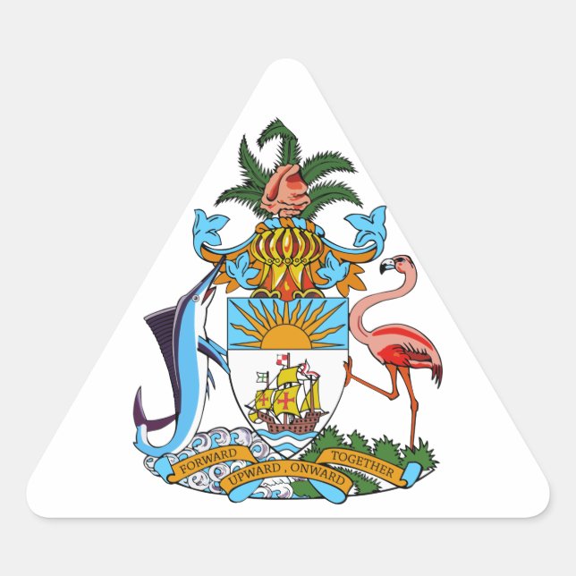 bahamas emblem triangle sticker (Front)