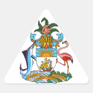bahamas emblem triangle sticker