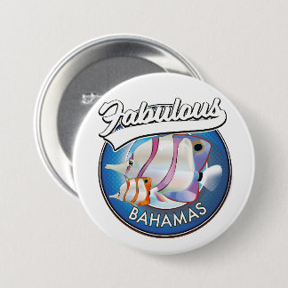 Bahamas fabulous logo 7.5 cm round badge