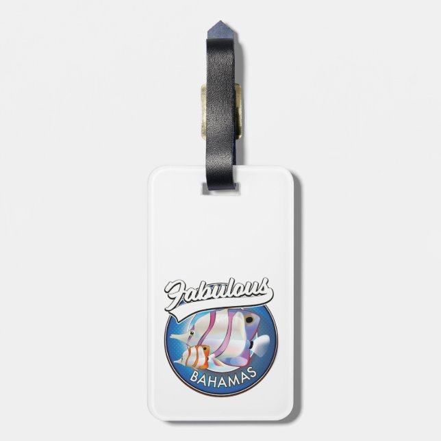 Bahamas fabulous logo  luggage tag (Back Vertical)