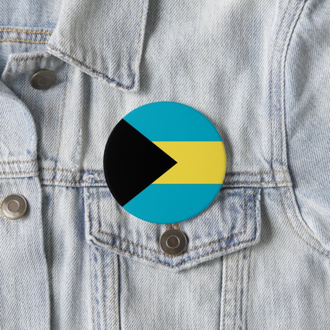 Bahamas flag 7.5 cm round badge (In Situ)